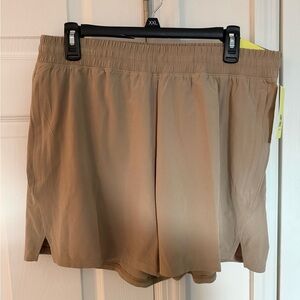 All in Motion Women's Athletic Shorts in Tan